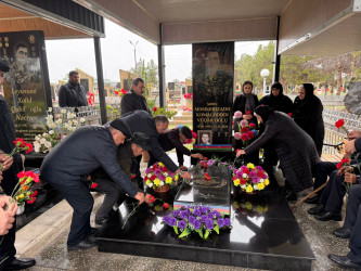 Vətən Müharibəsi şəhidi Məmmədzadə Kəmaləddin  Vüqar oğlunun məzarı ziyarət olunub