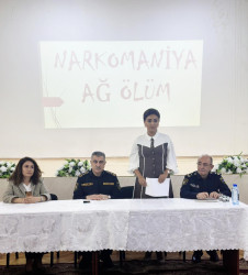 Oktyabr ayında Xətai rayon məktəblərində narkomaniya ilə mübarizəyə həsr olunmuş silsilə tədbirlər davam etdirilib
