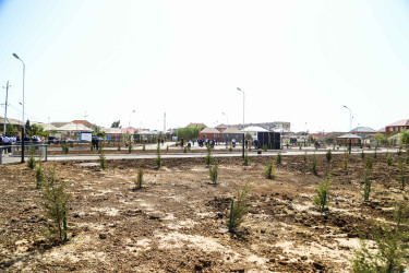 Xətai rayonunda yeni  salınan park  sakinlərin istifadəsinə verildi