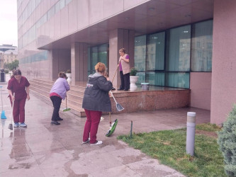 Xətai rayonunda təmizlik və abadlıqla bağlı növbəti iməclik keçirilib