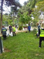 Xətai rayonunda təmizlik günü keçirilir