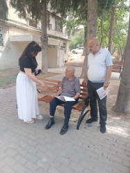 Xətai rayonunda  əhali arasında sosial işin təşkili və  mövcud sosial xidmətlər haqqında maarifləndirmə tədbirləri aparılmışdır