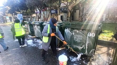 Xətai rayonunda təmizlik və abadlıq işləri çərçivəsində iməcilik və ağacəkmə aksiyası keçirilib