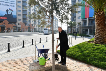 Bakı Ağ Şəhərin Mərkəzi Park Kvartalında bir sıra infrastruktur obyektlərinin inşası tamamlanıb.  Prezident İlham Əliyev görülən işlərlə tanış olub, Qarabağ Atları Kompleksinin təməlini qoyub