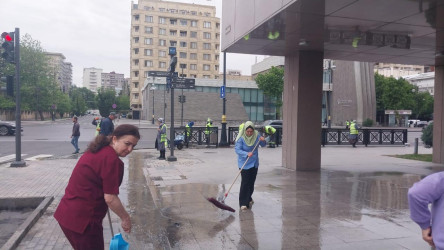 Xətai rayonunda təmizlik və abadlıqla bağlı növbəti iməclik keçirilib