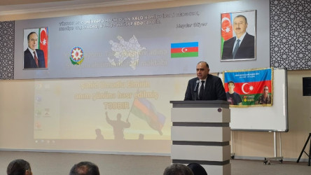 59 nömrəli tam orta məktəbdə Vətən Müharibəsi şəhidi Umudlu Elmir Pərviz oğlunun anım günü tədbiri keçirilib