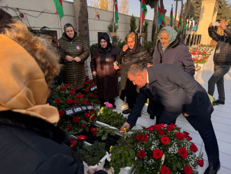 Vətən Müharibəsi şəhidi Rəfibəyli Əbülrza Şamməd oğlunun anım günü ilə əlaqədar məzarı  ziyarət olunub