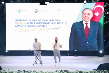 Xətai rayonunda Ümummilli lider Heydər Əliyevin 100 illik yubileyi və Milli Qurtuluş Günü münasibətilə möhtəşəm konsert proqramı və atəşfəşanlıq  təşkil olunub+VİDEO