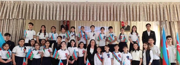 Xətai rayonunda təhsil müəssisələrində "28 may- Müstəqillik Günü" münasibətilə silsilə tədbirlər keçirilib