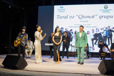 Xətai rayonunda müğənni Tural Qismət və "Qismət" qrupunun konserti təşkil olunub