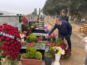 Vətən Müharibəsi şəhidi Salayev Elşən Fuad oğlunun anım günü ilə əlaqədar məzarı rayon ictimaiyyəti tərəfindən ziyarət olunub