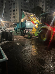 Xətai rayonunda yollar qardan təmizlənir