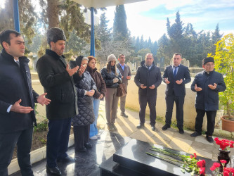 Vətən Müharibəsi şəhidi Əliyev Eldar Süleyman oğlunun məzarı ziyarət olunub