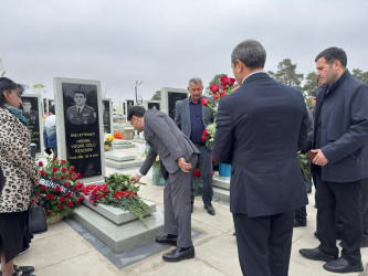 Vətən Müharibəsi şəhidi Rzazadə Həsən Vüqar oğlunun məzarı ziyarət olunub