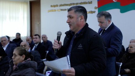 Rayon İcra Hakimiyyətinin başçısı 265 saylı tam orta məktəbdə vətəndaşlarla görüşüb