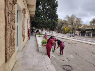 Xətai rayonunda təmizlik və abadlıqla bağlı daha bir iməclik keçirilib