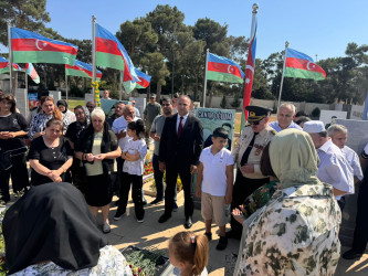 Vətən Müharibəsi şəhidi Cəfərli Həmid Kərim oğlunun  doğum günündə məzarı ziyarət olunub