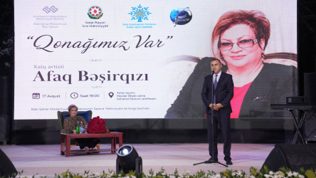 Xətai rayonunda Xalq artisti Afaq Bəşirqızı ilə görüş keçirilib