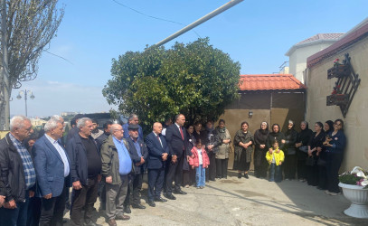 Xətai rayonunda Antiterror şəhidi Daşdəmirov Sahib Natiq oğlunun adını daşıyan küçənin açılışı olub