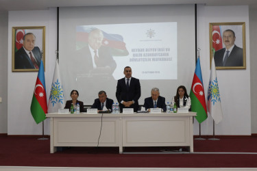 Xətai rayonunda “Heydər Əliyev irsi və qalib Azərbaycanın dövlətçilik məfkurəsi” mövzusunda tədbir keçirilib.