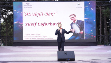 Heydər Əliyev adına istirahət parkında gənc xanəndə Yusif Cəfərbəylinin konserti keçirilib