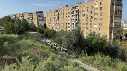 05.09.2026-cı il tarixində Xətai rayonunda təmizlik və abadlıq iməciliyi keçirilib