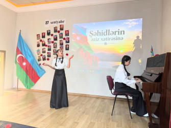 Xətai rayonunda təhsil və mədəniyyət müəssisələrində 27 Sentyabr – Anım Günü ilə əlaqədar silsilə tədbirlər keçirilib