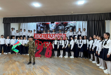 Xətai rayonunda Xocalı soyqırımının 34-cü ildönümü münasibətilə silsilə tədbirlər keçirilib