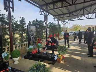 Vətən Müharibəsi şəhidi Yaqubov Fəxrəddin Yaqub oğlunun anım günündə məzarı ziyarət olunub