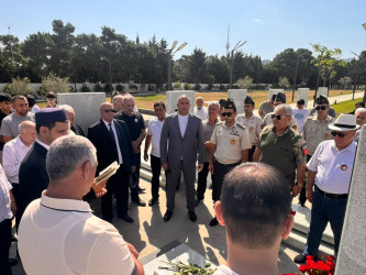 09.08.2026-ci il tarixdə Vətən Müharibəsi şəhidi Ramaldanov Babək Meyvəddin oğlunun məzarı ziyarət edilib