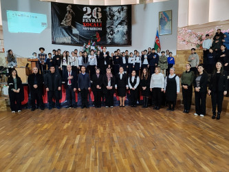 Xətai rayonunda Xocalı soyqırımının 34-cü ildönümü münasibətilə silsilə tədbirlər keçirilib