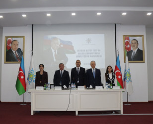 Xətai rayonunda “Heydər Əliyev irsi və qalib Azərbaycanın dövlətçilik məfkurəsi” mövzusunda tədbir keçirilib.