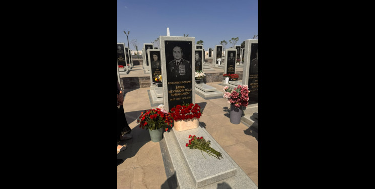 09.08.2026-ci il tarixdə Vətən Müharibəsi şəhidi Ramaldanov Babək Meyvəddin oğlunun məzarı ziyarət edilib