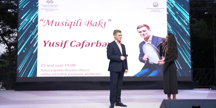 Heydər Əliyev adına istirahət parkında gənc xanəndə Yusif Cəfərbəylinin konserti keçirilib