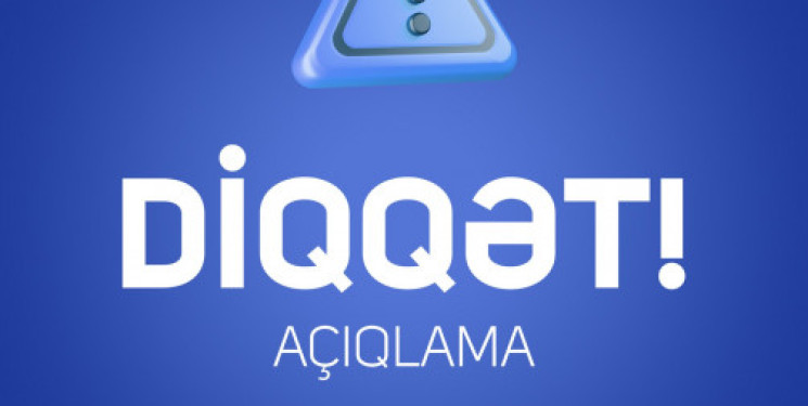 26 may 2026-cı il saat 18:00-da Xətai rayonu, Heydər Əliyev adına istirahət parkı amfiteatr səhnəsində “28 May – Müstəqillik Günü” və Qurban Bayramına həsr olunmuş konsert proqramı əlverişsiz hava şəraiti ilə əlaqədar ləğv olunmuşdur.