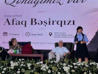 Xətai rayonunda Xalq artisti Afaq Bəşirqızı ilə görüş keçirilib