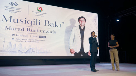 Xətai rayonunda gənc müğənni Murad Rüstəmzadənin iştirakı ilə konsert proqramı keçirilib